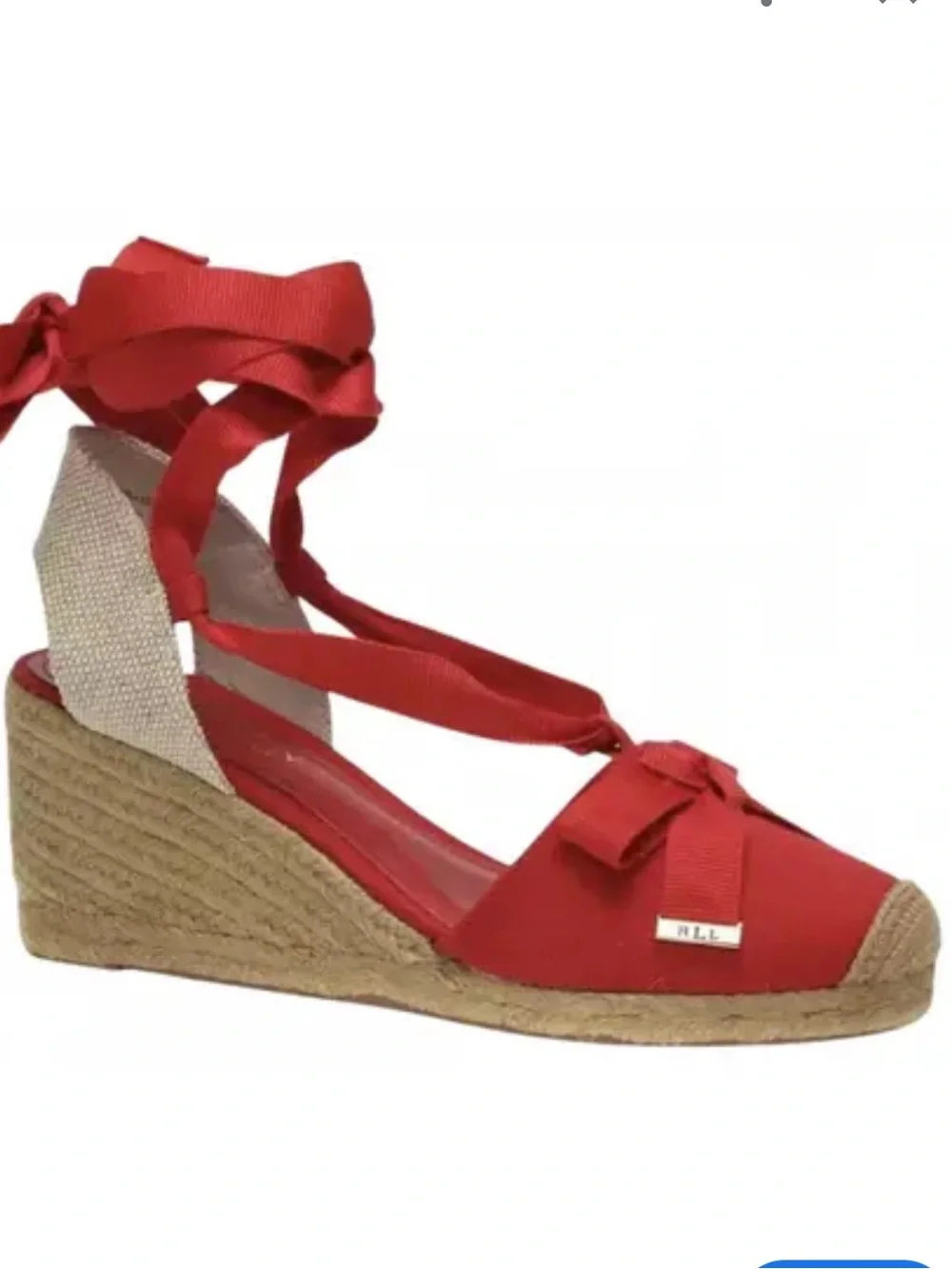 LAUREN Ralph Lauren Women’s Red Canvas Espadrilles Size: 7B